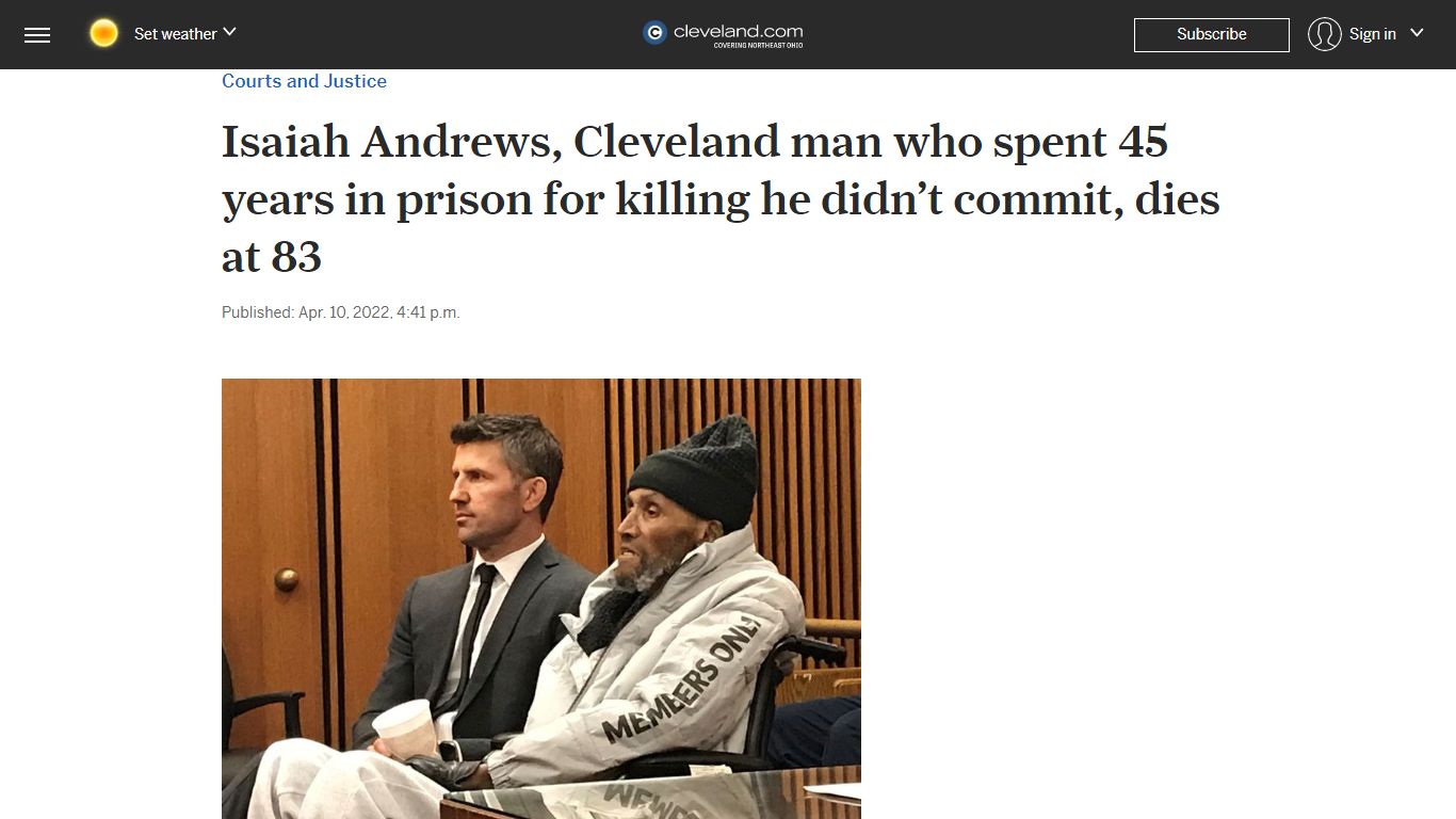 Isaiah Andrews, Cleveland man who spent 45 years in prison for killing ...