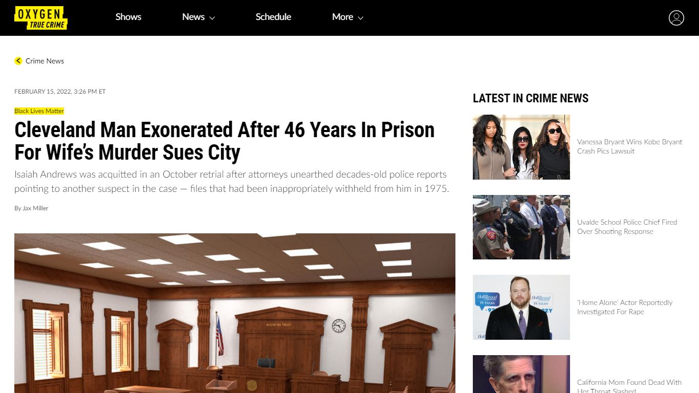 Isaiah Andrews Sues Cleveland After Exoneration For Murder | Crime News